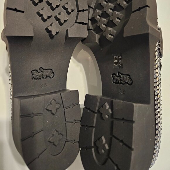 Coach Women's Leah Crystal Platform Lug Loafer Flats Size 8.5 - Picture 4 of 7